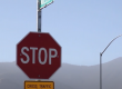 stop sign at Muller Lane and 395